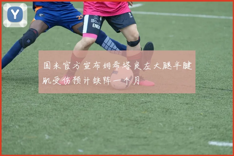 国米官方宣布姆希塔良左大腿半腱肌受伤预计缺阵一个月